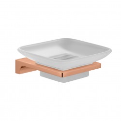 RAV Slezák - NIL - Kúpeľňový doplnok Mydlenka sklenená, Zlatá Ružová - lesklá NLA0300ZRL (NLA0300ZRL)