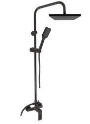 RAV Slezák - NIL - Sprchový systém s vodovodnou batériou, Čierna matná NL182.5/7-51CMAT (NL182.5/7-51CMAT)