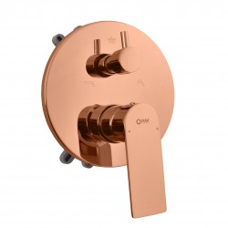 RAV Slezák - NIL - Vaňová/Sprchová batéria podomietková 2-cestná s telesom as boxom, Zlatá ružová - lesklá NL185BOXZRL (NL185BOXZRL)