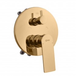 RAV Slezák - NIL - Vaňová/Sprchová batéria podomietková 3-cestná s telesom as boxom, Zlatá - kartáčovaná NL187BOXZK (NL187BOXZK)