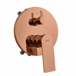 RAV Slezák - NIL - Vaňová/Sprchová batéria podomietková 3-cestná s telesom as boxom, Zlatá ružová - kartáčovaná NL187ZRK (NL187BOXZRK)