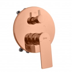 RAV Slezák - NIL - Vaňová/Sprchová batéria podomietková 3-cestná s telesom as boxom, Zlatá ružová - lesklá NL187BOXZRL (NL187BOXZRL)