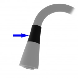 RAV Slezák - Plastový kužeľ na sprchu PS0013 (SR0013) - čierna, Farba: čierna (PD0112)