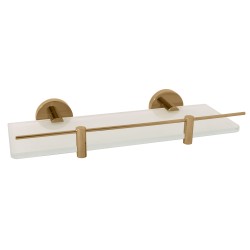 RAV Slezák - Polička sklenená 300 mm zlato Kúpeľňový doplnok COLORADO, Farba: zlato (COA0900/30Z)