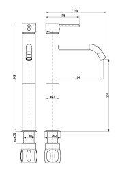RAV Slezák - SEINA - Umývadlová vysoká batéria bez výpuste, Stará mosadz - bronz, 3,8" (SE923.0SM)