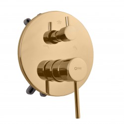 RAV Slezák - SEINA - Vaňová/Sprchová batéria podomietková 2-cestná s telesom as boxom, Zlatá - lesklá SE985BOXZ (SE985BOXZ)