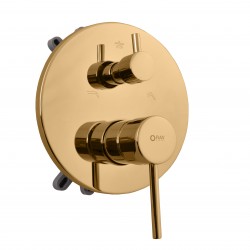 RAV Slezák - SEINA - Vaňová/Sprchová batéria podomietková 3-cestná s telesom as boxom, Zlatá - kartáčovaná SE987BOXZK (SE987BOXZK)