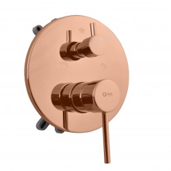 RAV Slezák - SEINA - Vaňová/Sprchová batéria podomietková 3-cestná s telesom as boxom, Zlatá ružová - lesklá SE987BOXZRL (SE987BOXZRL)