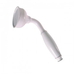 RAV Slezák - Sprchová ružica ručné RETRO biela, Farba: kov / biela lesklá (KS0017B)