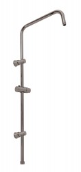 RAV Slezák - Sprchová tyč k batériám s hlavovou a ručnou sprchou - metal grey - kartáčovaná, Farba: METAL GREY - kartáčovaná, Povrchová úprava: PVD (MD0763MGK)