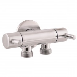 RAV Slezák - Ventil rohový dvojitý s keramickými vrškami 1/2“ x 2 x 1/2“ - chróm, Farba: Chróm (RV0222)