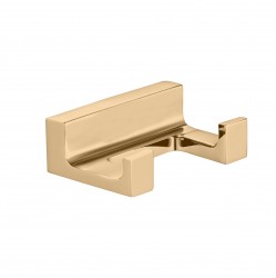 RAV Slezák - Vešiačik dvojitý Kúpeľňový doplnok NIL, Farba: ZLATÁ - lesklá (NLA0102Z)