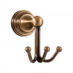 RAV Slezák - Vešiačik trojitý, Farba: stará mosadz (MKA0105SM)