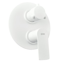 RAV Slezák - VLTAVA - Vaňová/Sprchová batéria podomietková 2-cestná s telesom, Biela matná VT486KBMAT (VT486KBMAT)