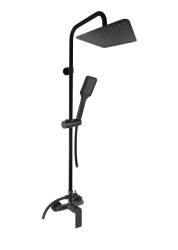 RAV Slezák - Vodovodná batéria sprchová s hlavovou a ručnou sprchou NIL - čierna matná, Farba: Čierna matná, Rozmer: 150 mm (NL182.5/7-04CMAT)