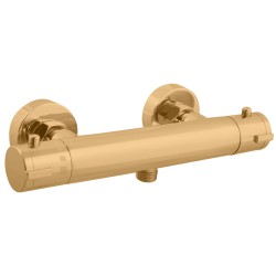 RAV Slezák - Vodovodná batéria sprchová TERMOSTATICKÁ - Zlatá - kartáčovaná, Farba: ZLATÁ - kartáčovaná , Rozmer: 150 mm (TRM80.5ZK)