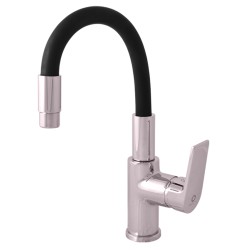 RAV Slezák - Vodovodná batéria umývadlová s flexibilným ramienkom COLORADO, Farba: chróm / čierna, Rozmer: 1/2'' (CO119.5/15)