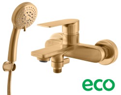 RAV Slezák - Vodovodná batéria vaňová NIL - zlatá - kartáčovaná, Farba: ZLATÁ - kartáčovaná matná, Povrchová úprava: PVD, Rozmer: 150 mm (NL154.5/1ZK)