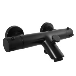 RAV Slezák - Vodovodná batéria vaňová TERMOSTATICKÁ, Farba: čierna matná, Rozmer: 150 mm (TRM54.5CMAT)