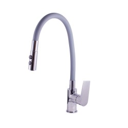 RAV Slezák - Vodovodné batérie drezová s flexibilným ramienkom so sprchou COLORADO, Farba: chróm / sivá, Rozmer: 3/8 '' CO119.0 / 12