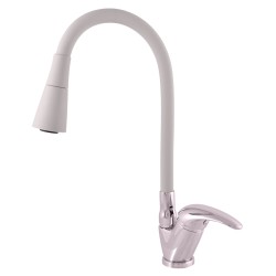 RAV Slezák - Vodovodné batérie drezová s flexibilným ramienkom so sprchou SÁZAVA, Farba: chróm / sivá, Rozmer: 3/8 '', Typ rúčky: SA506.0 / 13S SA506.0 / 13S