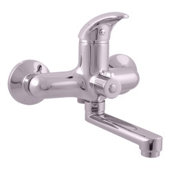 RAV Slezák - Vodovodné batérie pre vaňu a umývadlo SÁZAVA, Farba: chróm, Rozmer: 150 mm, Typ ručičky: SA551.5 (SA551.5)