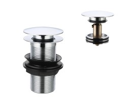 RAV Slezák - Výpusť umývadlová 5/4'' CLICK-CLACK bez prepadu , Nikel - kartáčovaný MD0798IN (MD0798IN)