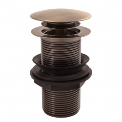 RAV Slezák - Výpusť umývadlová 5/4'' CLICK-CLACK bez prepadu - stará mosadz (bronz), Farba: stará mosadz (MD0798SM)