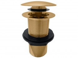 RAV Slezák - Výpusť umývadlová 5/4'' CLICK-CLACK bez prepadu - zlatá - kartáčovaná, Farba: ZLATÁ - kartáčovaná, Povrchová úprava: PVD (MD0798ZK)