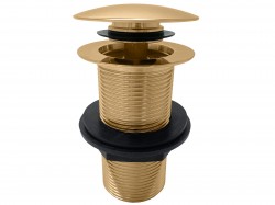 RAV Slezák - Výpusť umývadlová 5/4'' CLICK-CLACK bez prepadu - zlato, Farba: zlato (MD0798Z)
