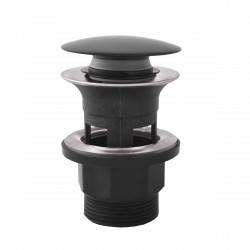 RAV Slezák - Výpusť umývadlová CLICK-CLACK 5/4 čierna matná - plast, Farba: čierna matná (MD0808CMAT)