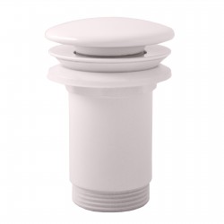 RAV Slezák - Výpusť umývadlová CLICK-CLACK 5/4 s keramickou zátkou biela, Farba: biela (MD0485B)