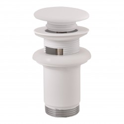 RAV Slezák - Výpusť umývadlová CLICK-CLACK 5/4 s keramickou zátkou biela, Farba: biela (MD0485B)
