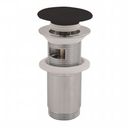RAV Slezák - Výpusť umývadlová CLICK-CLACK 5/4 s keramickou zátkou čierna matná, Farba: čierna matná (MD0485CMAT)