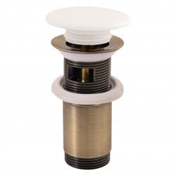 RAV Slezák - Výpusť umývadlová CLICK-CLACK 5/4 s keramickou zátkou, Farba: keramická zátka (MD0485SM)
