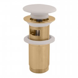 RAV Slezák - Výpusť umývadlová CLICK-CLACK 5/4 s keramickou zátkou zlato, Farba: zlato (MD0485Z)