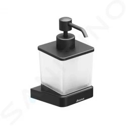 RAVAK - 10° Dávkovač na tekuté mydlo s držiakom, čierna/sklo (X07P559)