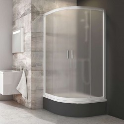 RAVAK - Blix Štvrťkruhový sprchový kút štvordielny BLCP4-80 Sabina, 78-80 cm, biela/sklo Grape (3B240140ZG)