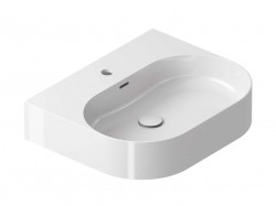 RAVAK - Ceramic Umývadlo 55x45 cm, s prepadom, otvor na batériu, biela (XJX01155008)