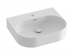 RAVAK - Ceramic Umývadlo 55x45 cm, s prepadom, otvor na batériu, matná biela (XJX0E155003)