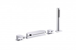 RAVAK - Chrome Batéria na okraj vane CR 025.00, 4-otvorová inštalácia, chróm (X070073)