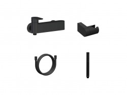 RAVAK - Chrome II Sprchová batéria s príslušenstvom, matná čierna (X07S122)