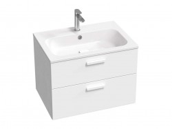 RAVAK - Chrome II Umývadlová skrinka 70x50x49 cm, 2 zásuvky, lesklá biela (X000001777)