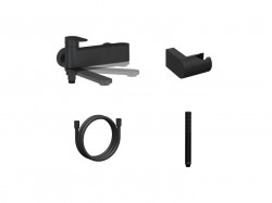 RAVAK - Chrome II Vaňová batéria s príslušenstvom, matná čierna (X07S120)