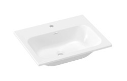 RAVAK - Chrome Slim Umývadlo 61x49 cm, s prepadom, otvor na batériu, biela (XJX01160008)