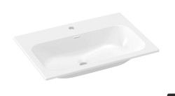 RAVAK - Chrome Slim Umývadlo 71x49 cm, s prepadom, otvor na batériu, biela (XJX01170002)