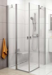 RAVAK - Chrome Sprchové dvere CRV2-110, 108-110 cm, lesklý hliník/číre sklo (1QVD0C00Z1)