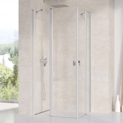RAVAK - Chrome Sprchové dvere CRV2-80, 78-80 cm, satin/číre sklo (1QV40U00Z1)