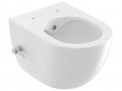 RAVAK - Chrome Závesné WC s bidetovou spŕškou, RimOff, biela (X01912)