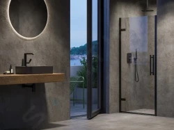 RAVAK - Cool! Sprchové dvere 80x195 cm, čierna/číre sklo (X0VV40300Z1)